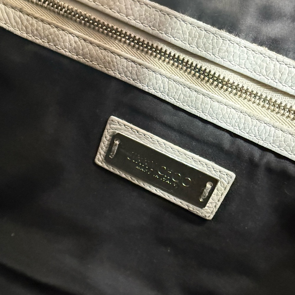 Jimmy Choo White Leather embossed Star Tote - Picture 12 of 12